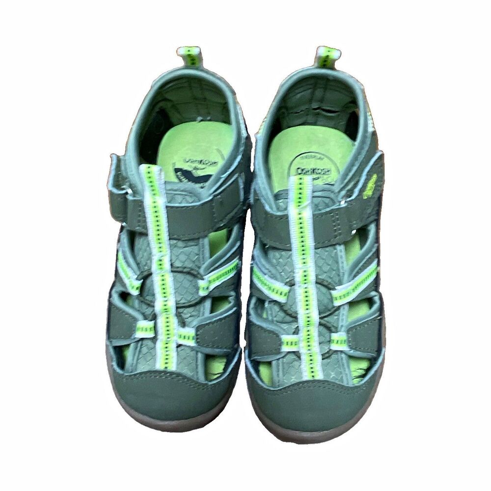 OshKosh B'gosh Everplay Strappy Sandal Hook & Loop Adjustable Green 12